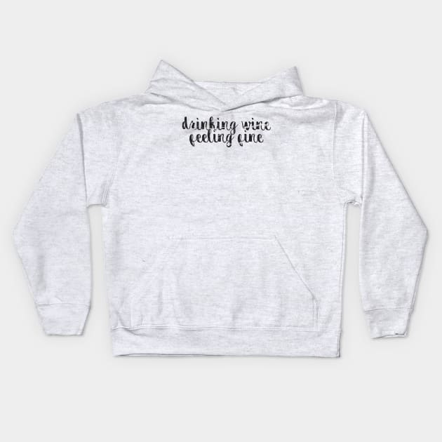 Marble Drinking Wine Kids Hoodie by lolosenese